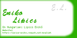 eniko lipics business card