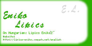 eniko lipics business card